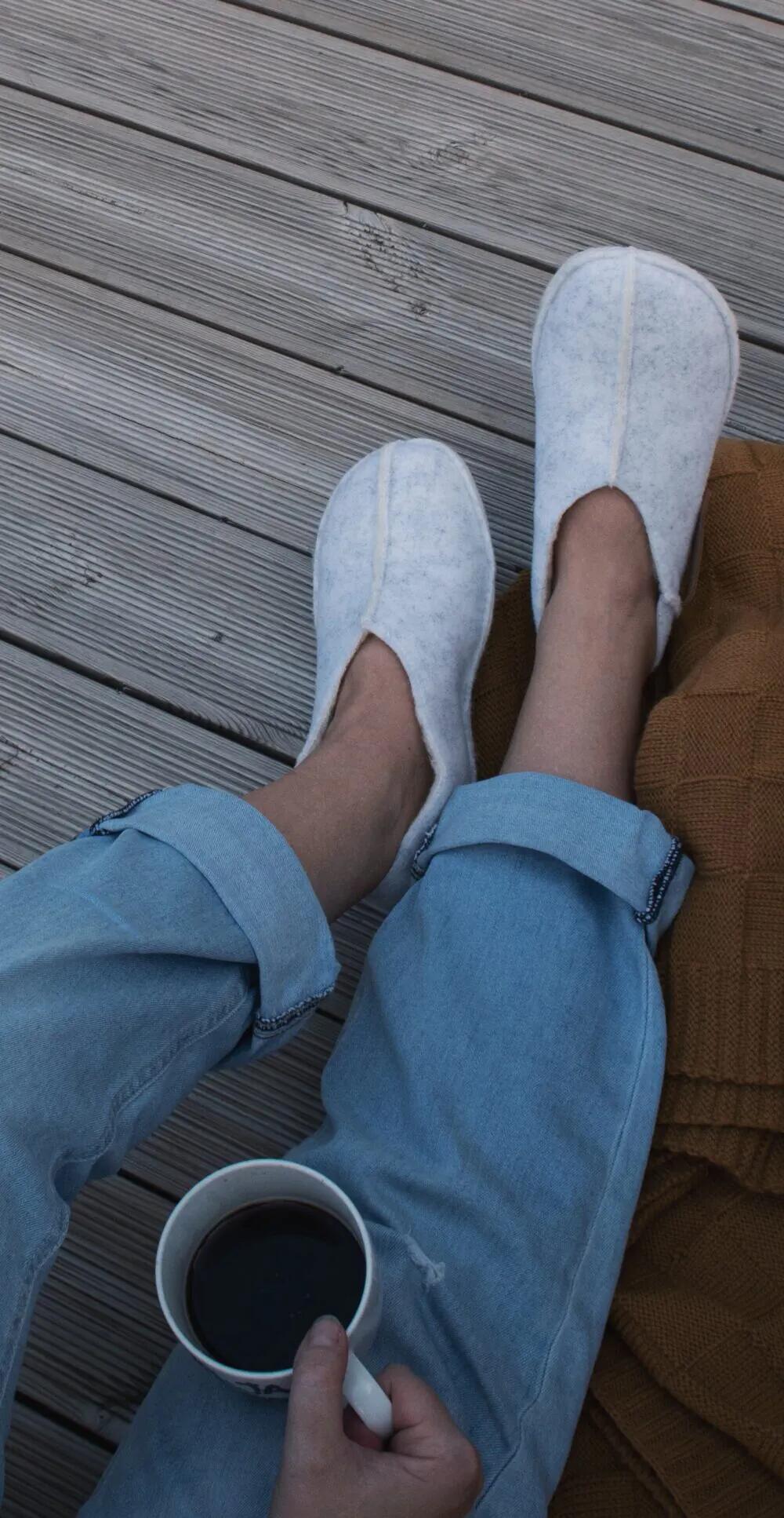 OmaKing Zapatillas Slip-On Forro Blanco - Talla 37-38 4/6