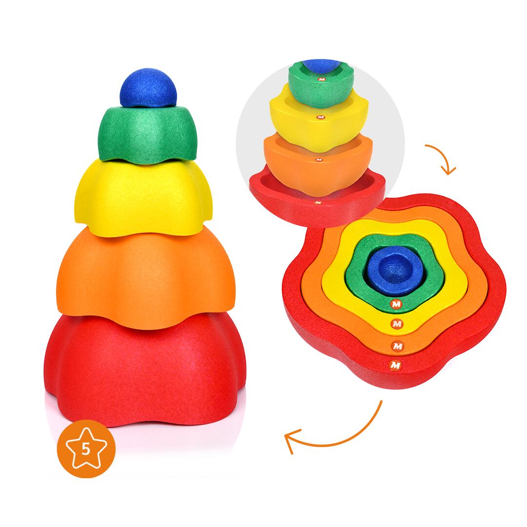 Ścieżka sensoryczna 5-częściowa Majestic Sport ROCKS 28 cm tęczowy 3/7