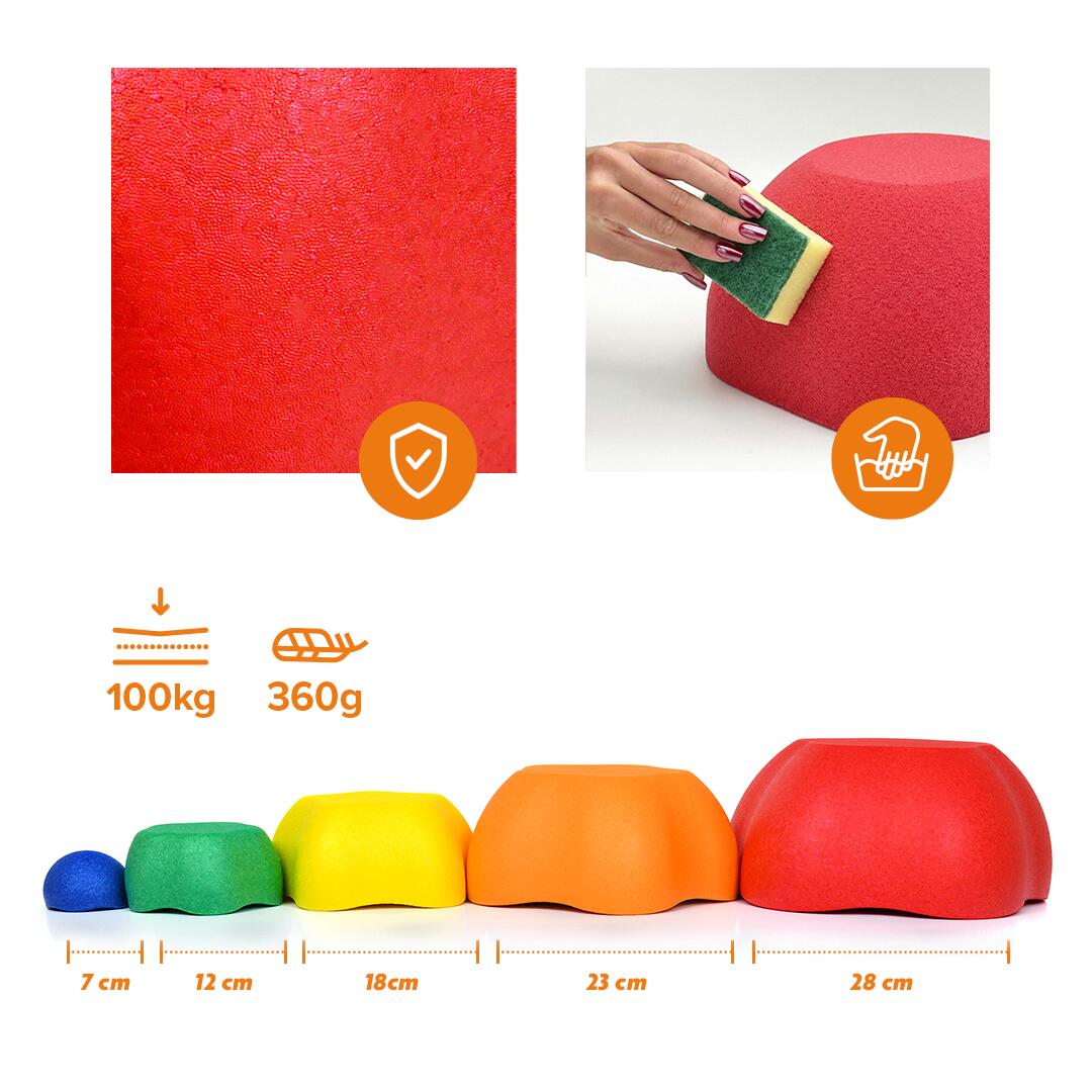 Ścieżka sensoryczna 5-częściowa Majestic Sport ROCKS 28 cm tęczowy 2/7