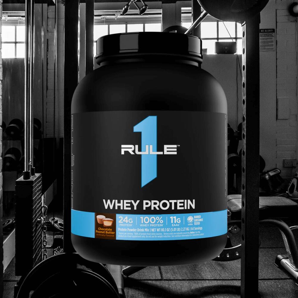 Rule1 R1 Whey Protein (5lbs) Chocolate Peanut Butter - Eiwitten - Wei-eiwit Mix 4/5