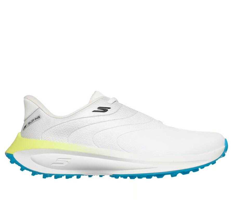 Chaussures de golf Skechers Slip-ins imperméables Flow SI pour homme, blanches 1/5