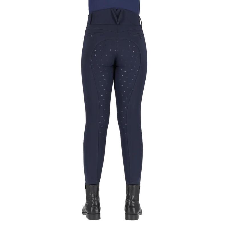 Pantaloni echitație QHP Lymee cu grip complet pentru femei