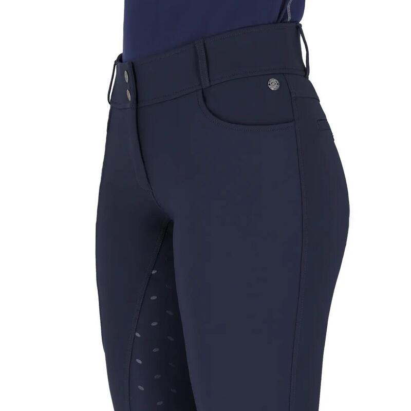 Pantaloni echitație QHP Lymee cu grip complet pentru femei