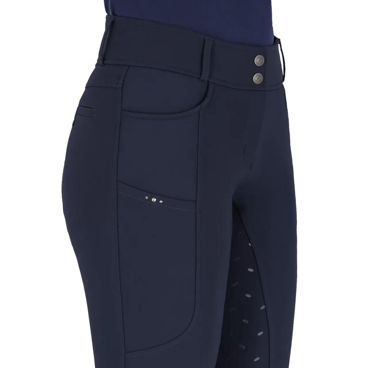 Pantalón de equitación Full Grip QHP Lymee 6/7