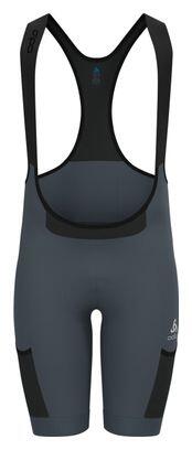 Kurze Radhose mit Trägern und Cargotaschen Odlo Zeroweight Grau