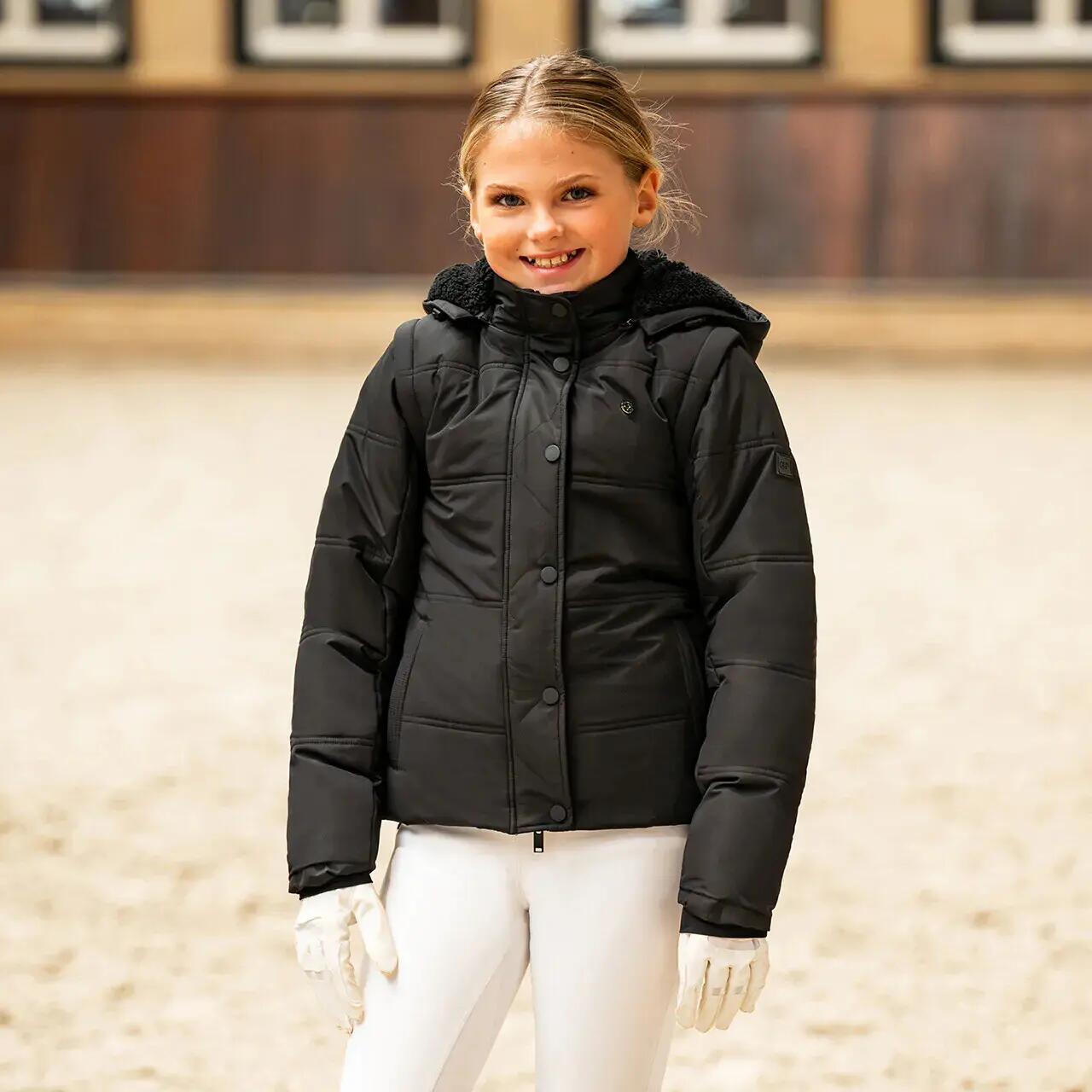 Manteau d'équitation fille Euro-Star Carbo