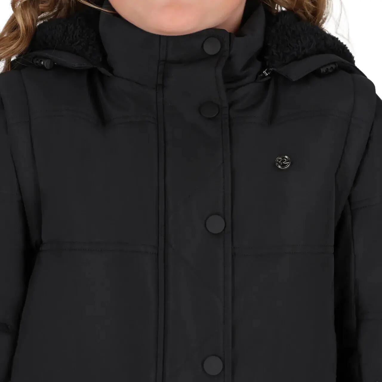 Giacca invernale con maniche rimovibili equitazione ragazza QHP Rayah 4/5
