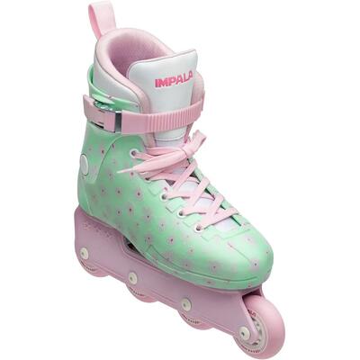 Pattini inline - Skating urbano - Adulto - Stile Lightspeed - Mint Flower Power