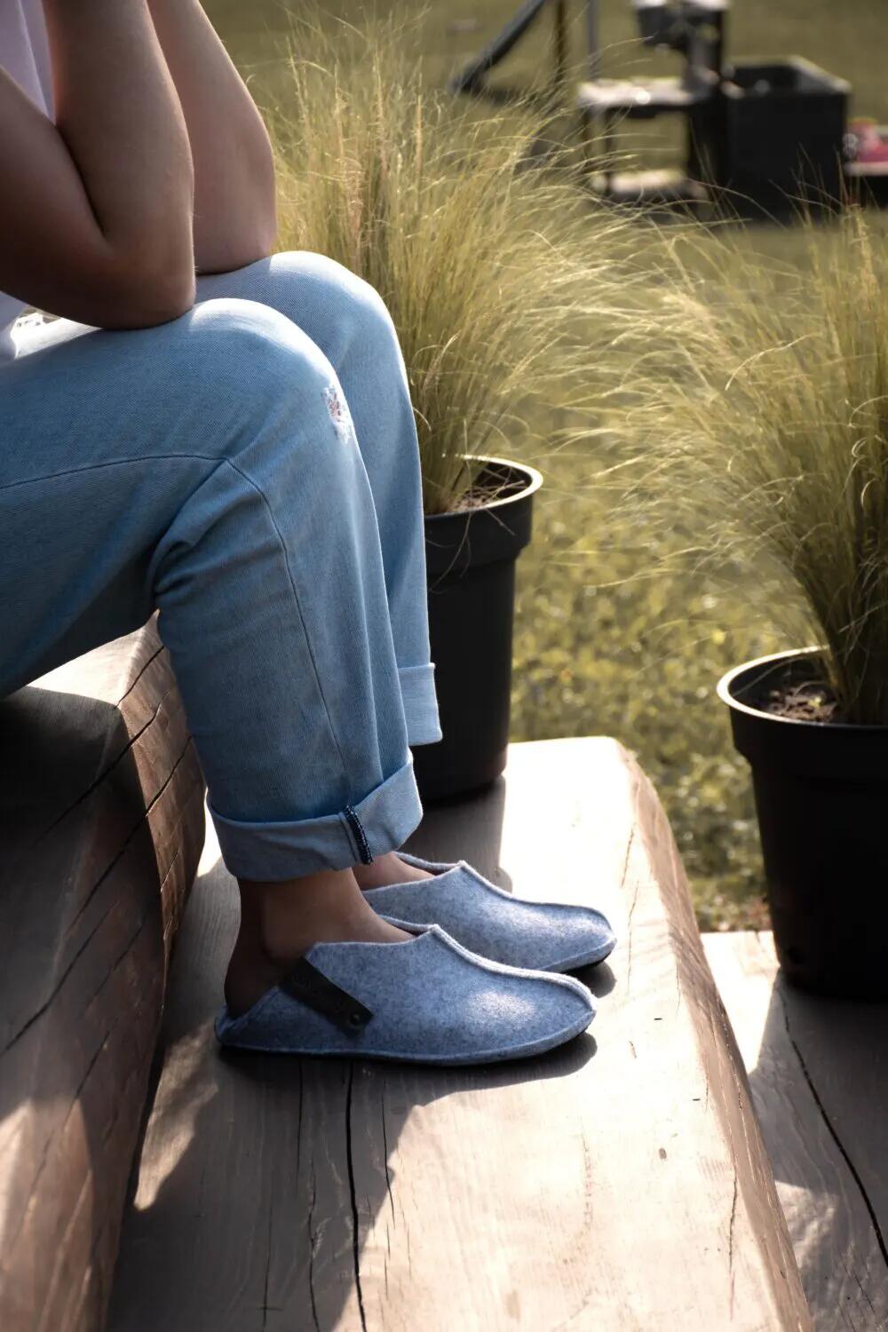 OmaKing Pantufas Slip-On Cinzento - Tamanho 41-42 2/7