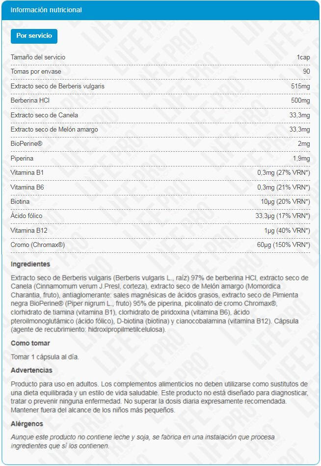 Berberin Brn-06 - 90 LifePRO Kapseln 2/3