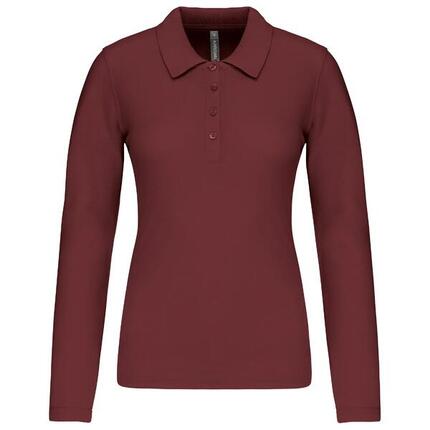 Polo femme manches longues Kariban Piqué