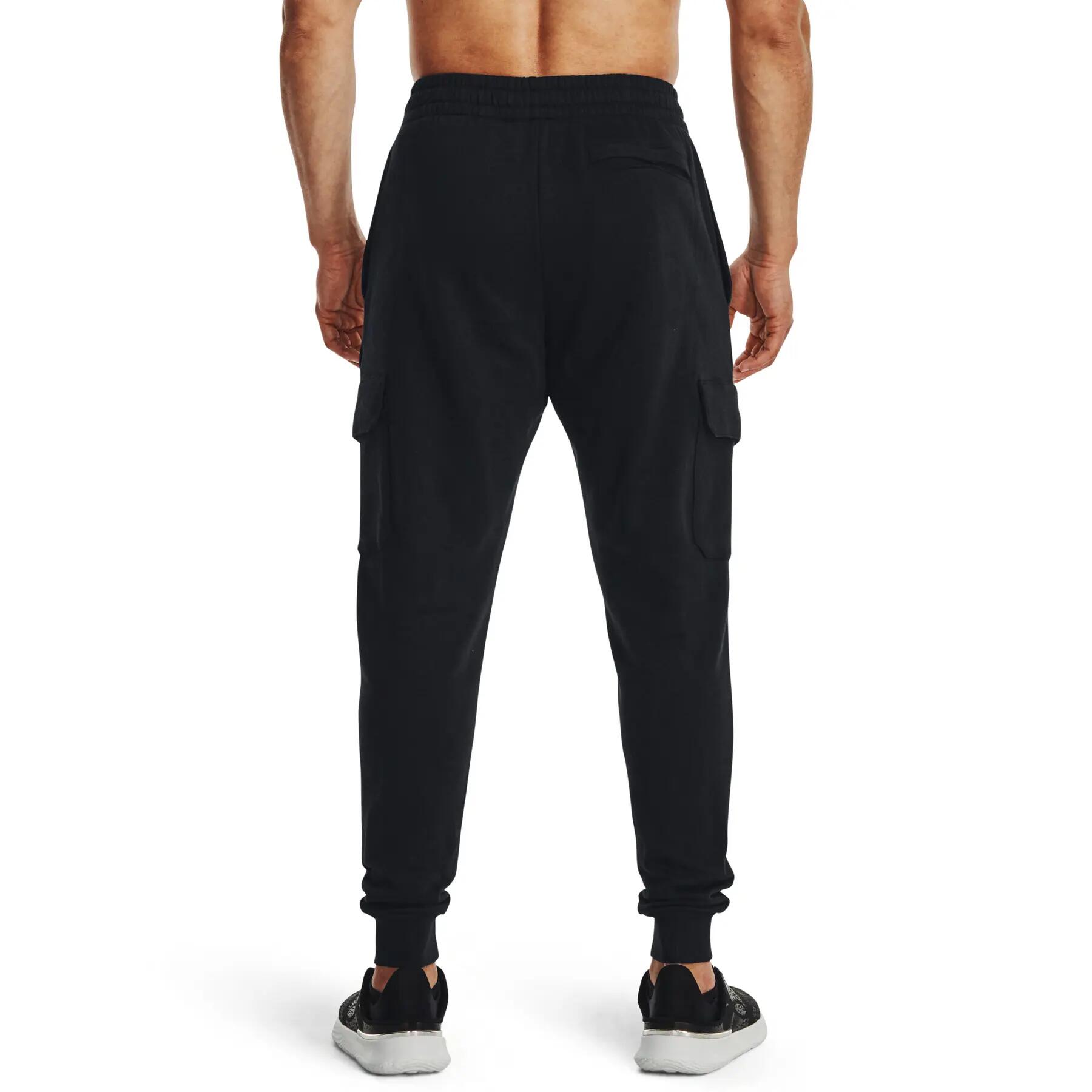 Pantalon Under Armour Rival Fleece Cargo, Noir, Hommes 5/6