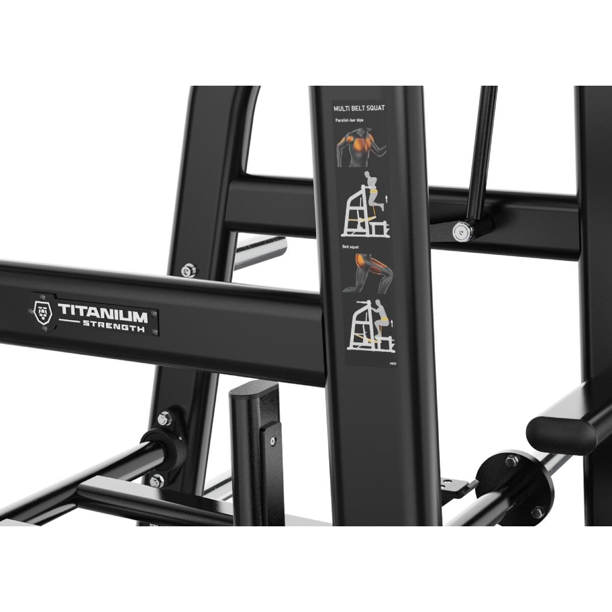 Multi Belt Squat – 2 en 1: Squat avec Ceinture + 4/5