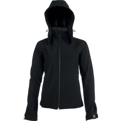 Damesjas kariban softshell à capuche amovible
