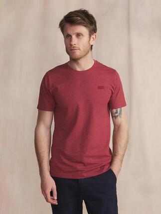 T-shirt - homme - manches courtes col rond - pieretee - blanc/ecru