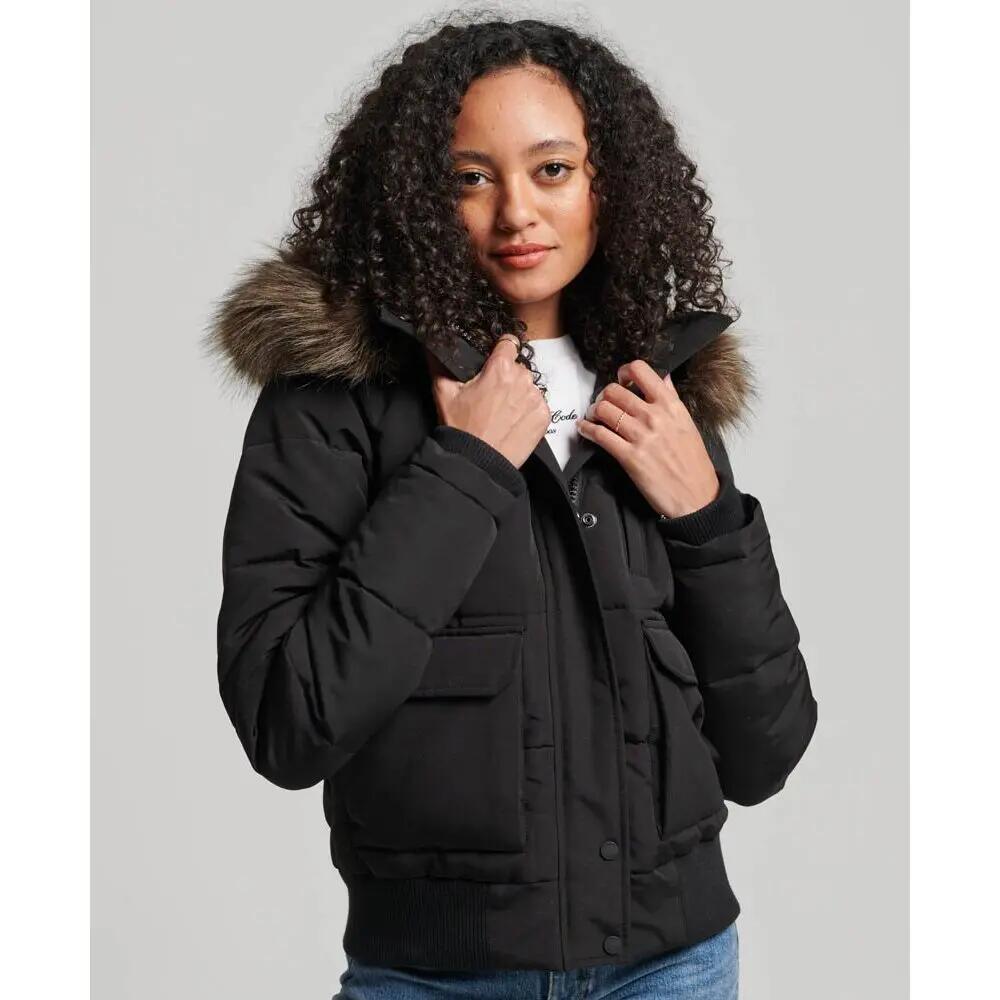 Gewatteerd damesjack met capuchon Superdry Everest 3/6