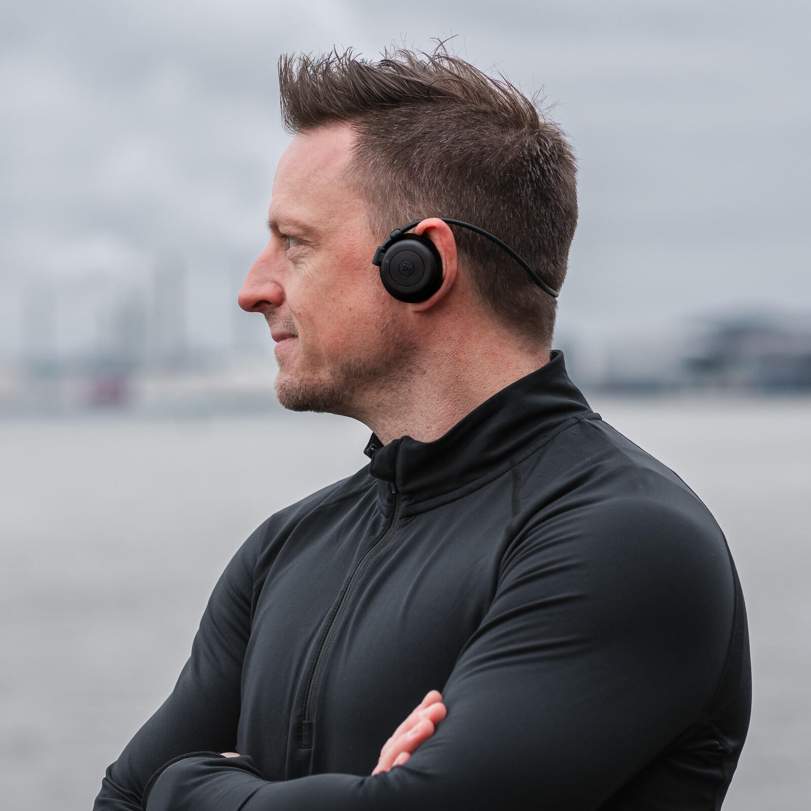AL4 FREEDOM Zwart Man sport koptelefoon hardlopen 3/6
