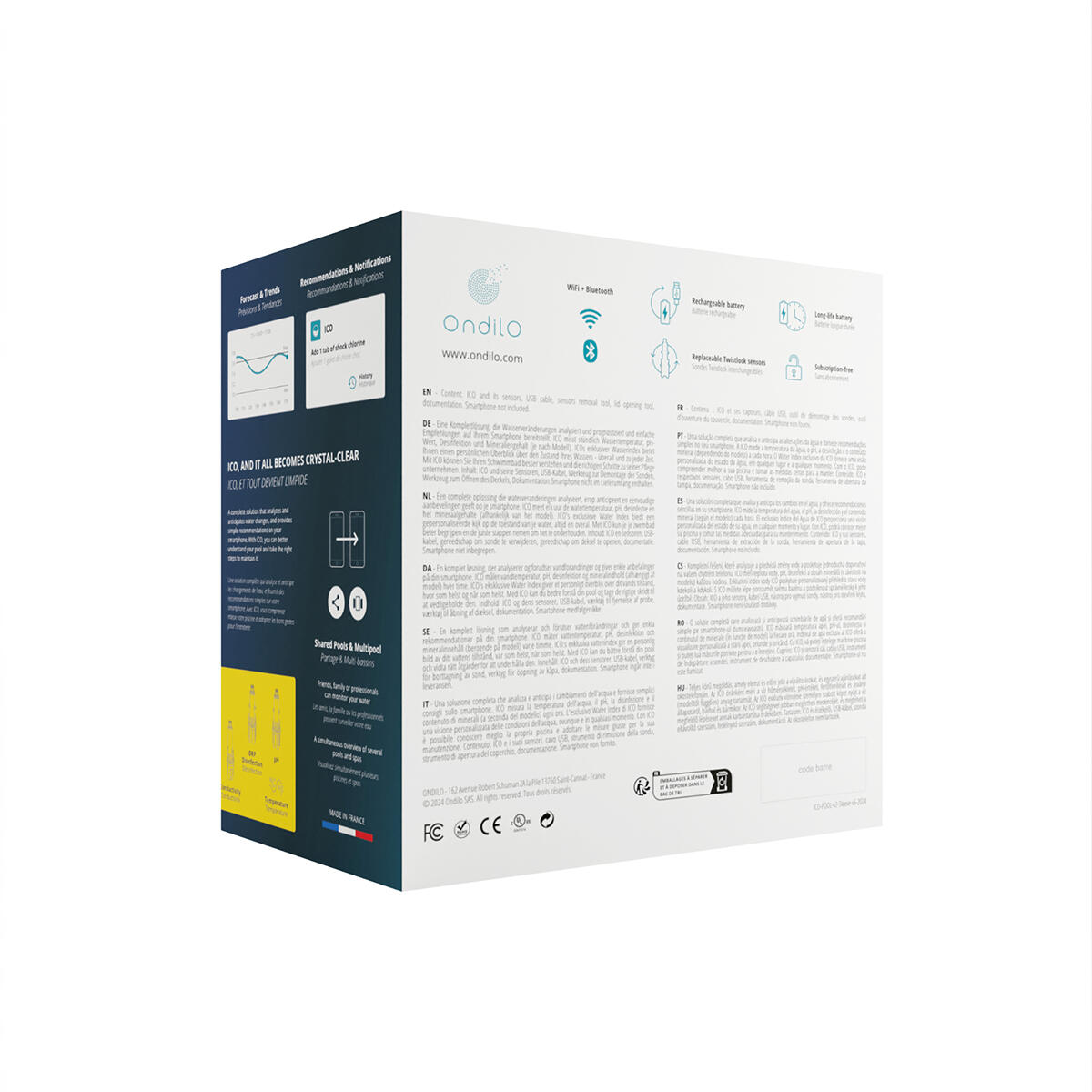 Analyseur d'eau connecté wifi + bluetooth 5/7
