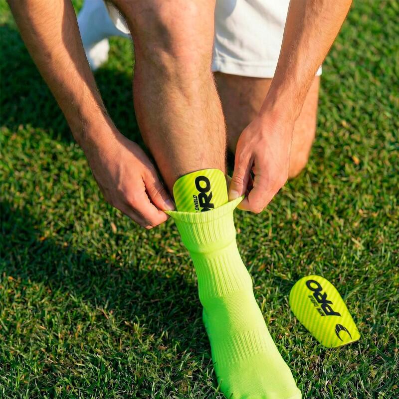 Mini Parastinchi da calcio HO SOCCER per bambini e adulti Verde Lime 3/6