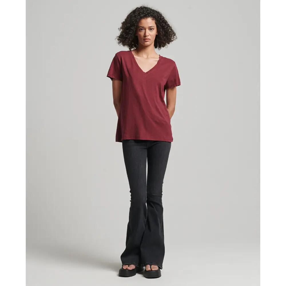 T-shirt col V brodé et flammé femme Superdry 2/5