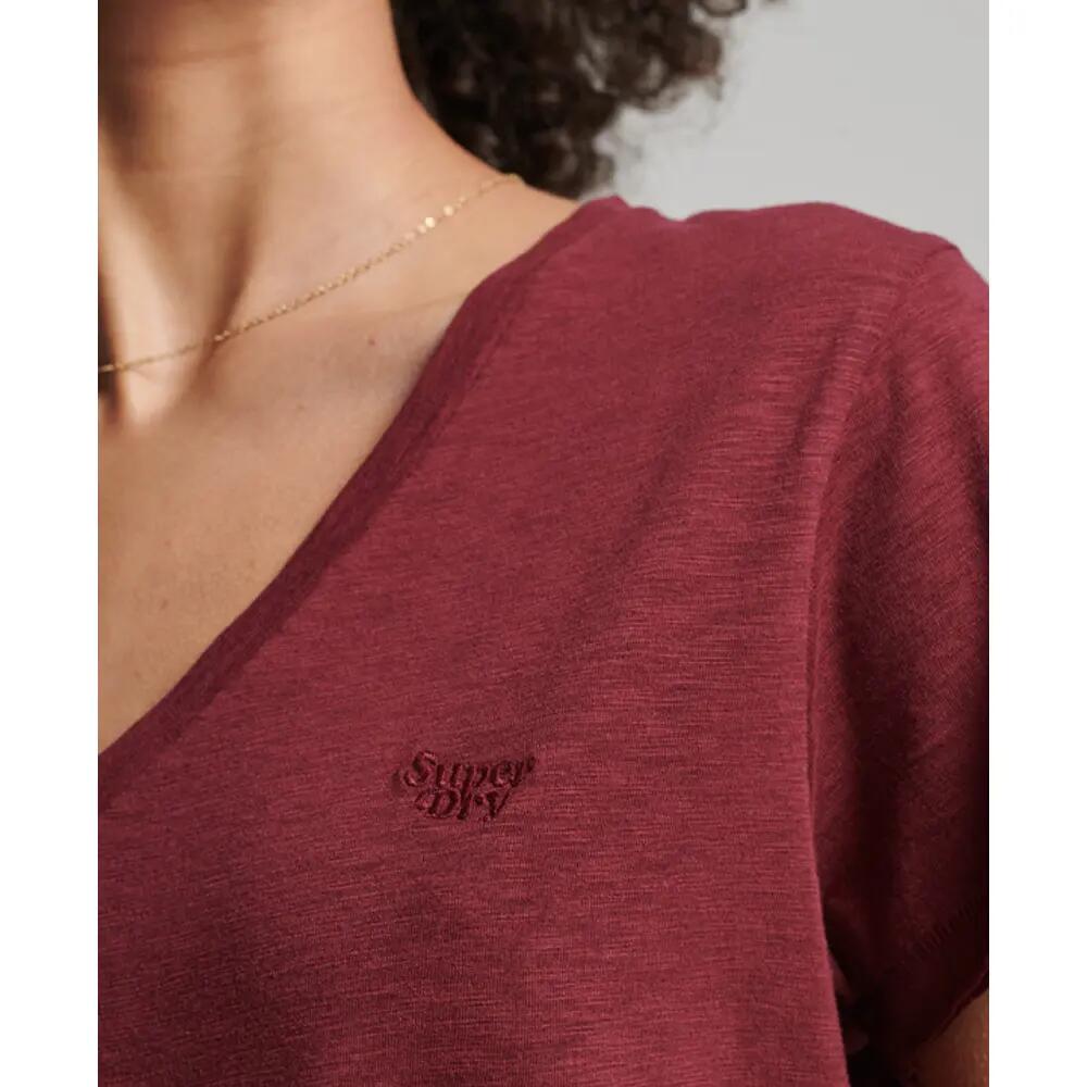T-shirt col V brodé et flammé femme Superdry 4/5