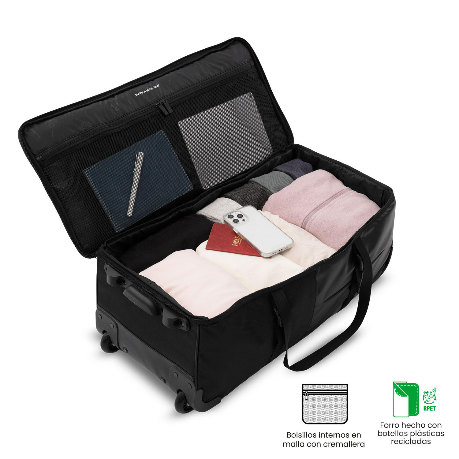 Totto Maleta mediana Real Madrid Negro Poliamida 30.5 x 64 x 26 cm 5/5