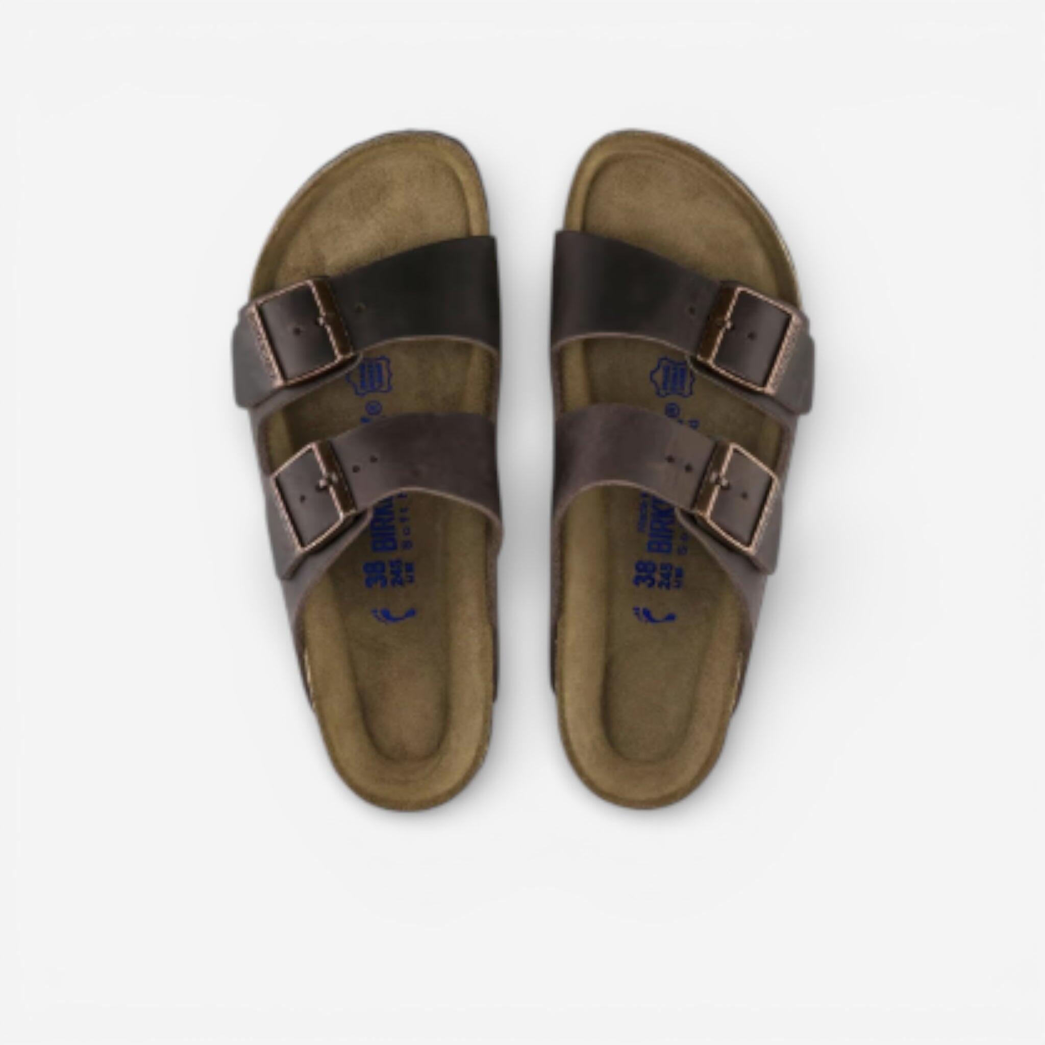 Birkenstock Arizona Soft Footbed Oiled Leather Tobacco Brown 3/4