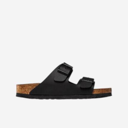 Birkenstock Arizona Birko Flor Black Black Foot Bed