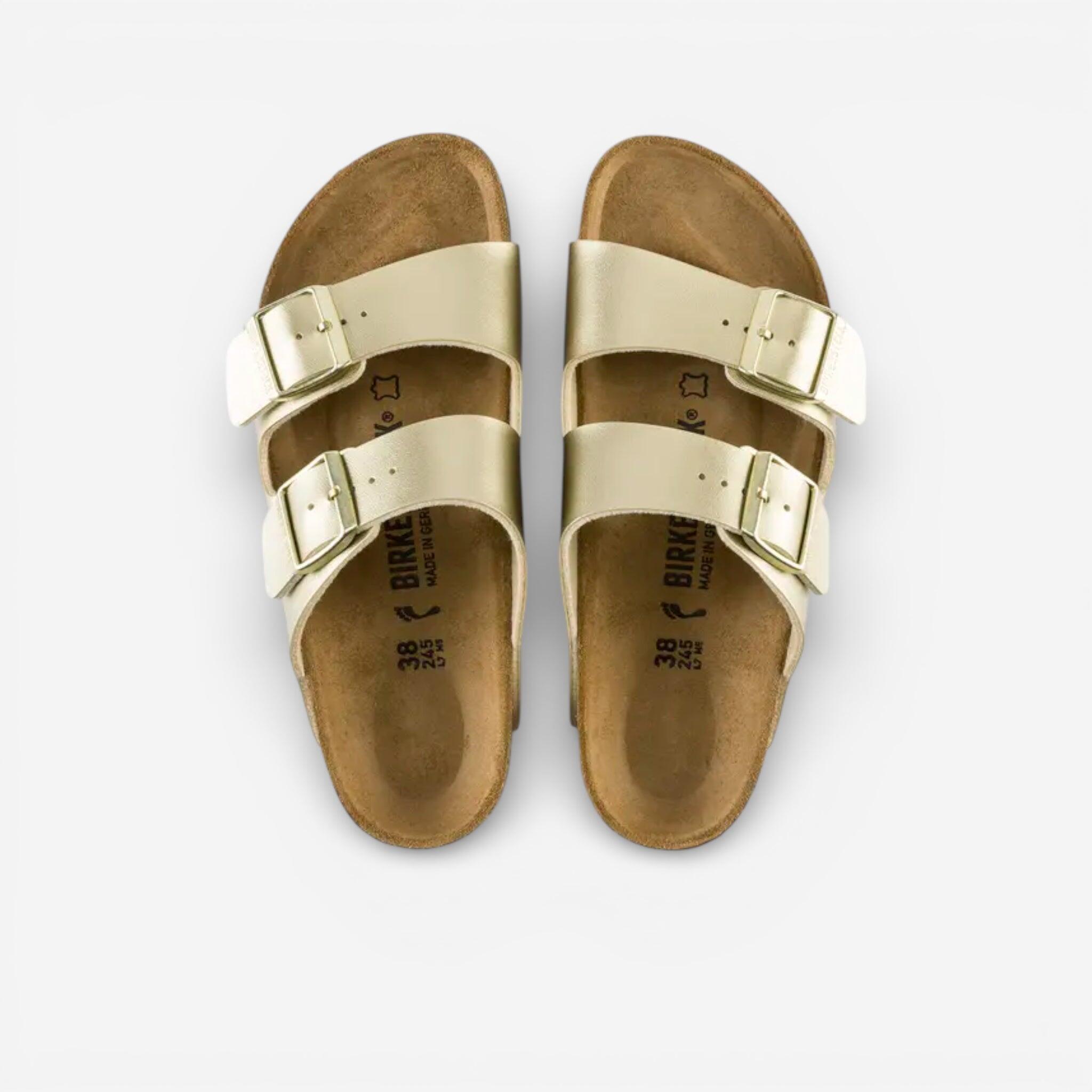 Birkenstock Arizona Birko-Flor Gold (Women's) 3/4