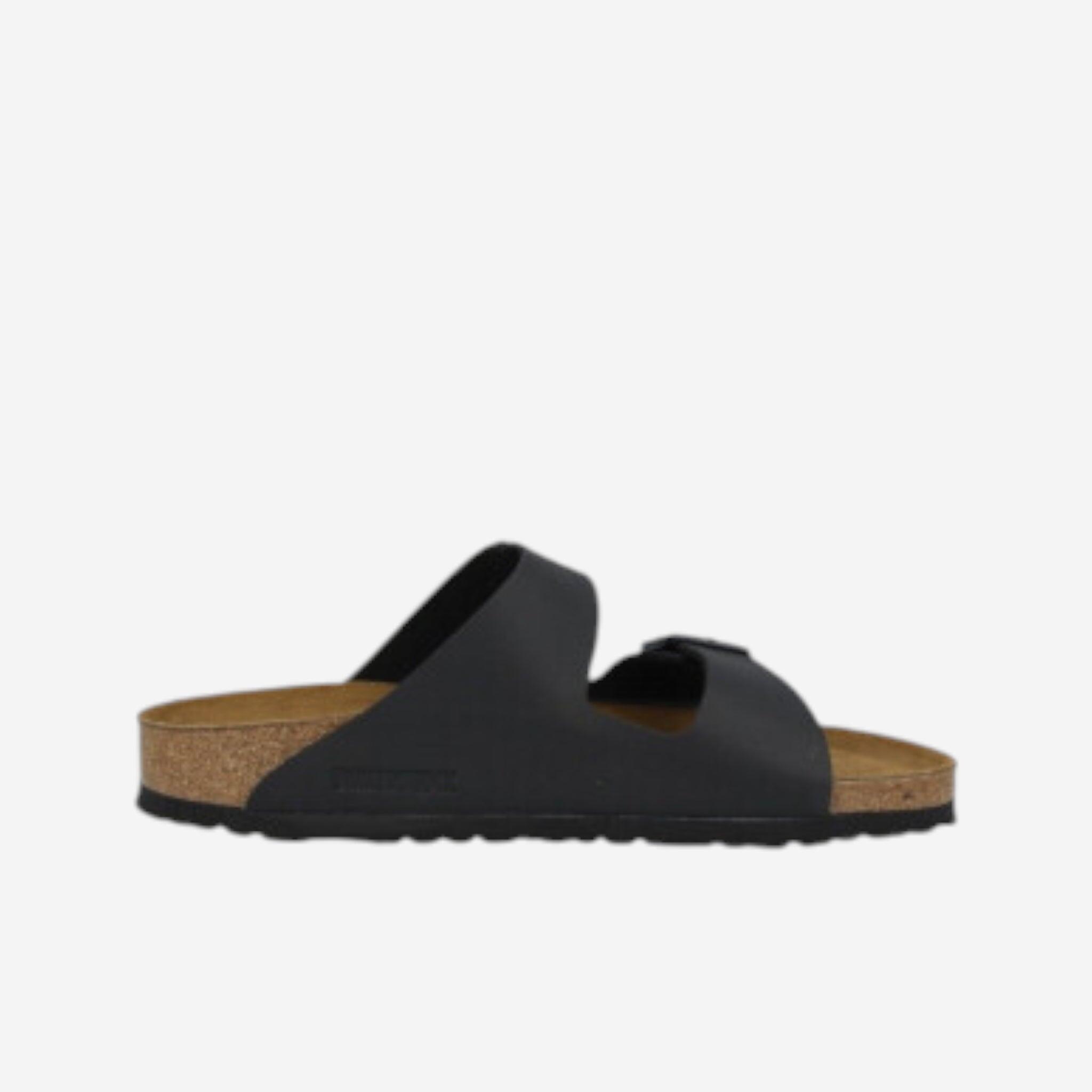 Birkenstock Arizona Birko Flor Black Black Foot Bed 2/4