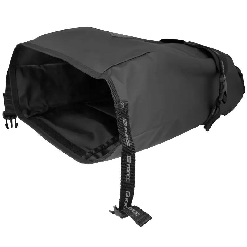 Bolsa de sillín FORCE ADVENTURE enrollable, negra 2/5
