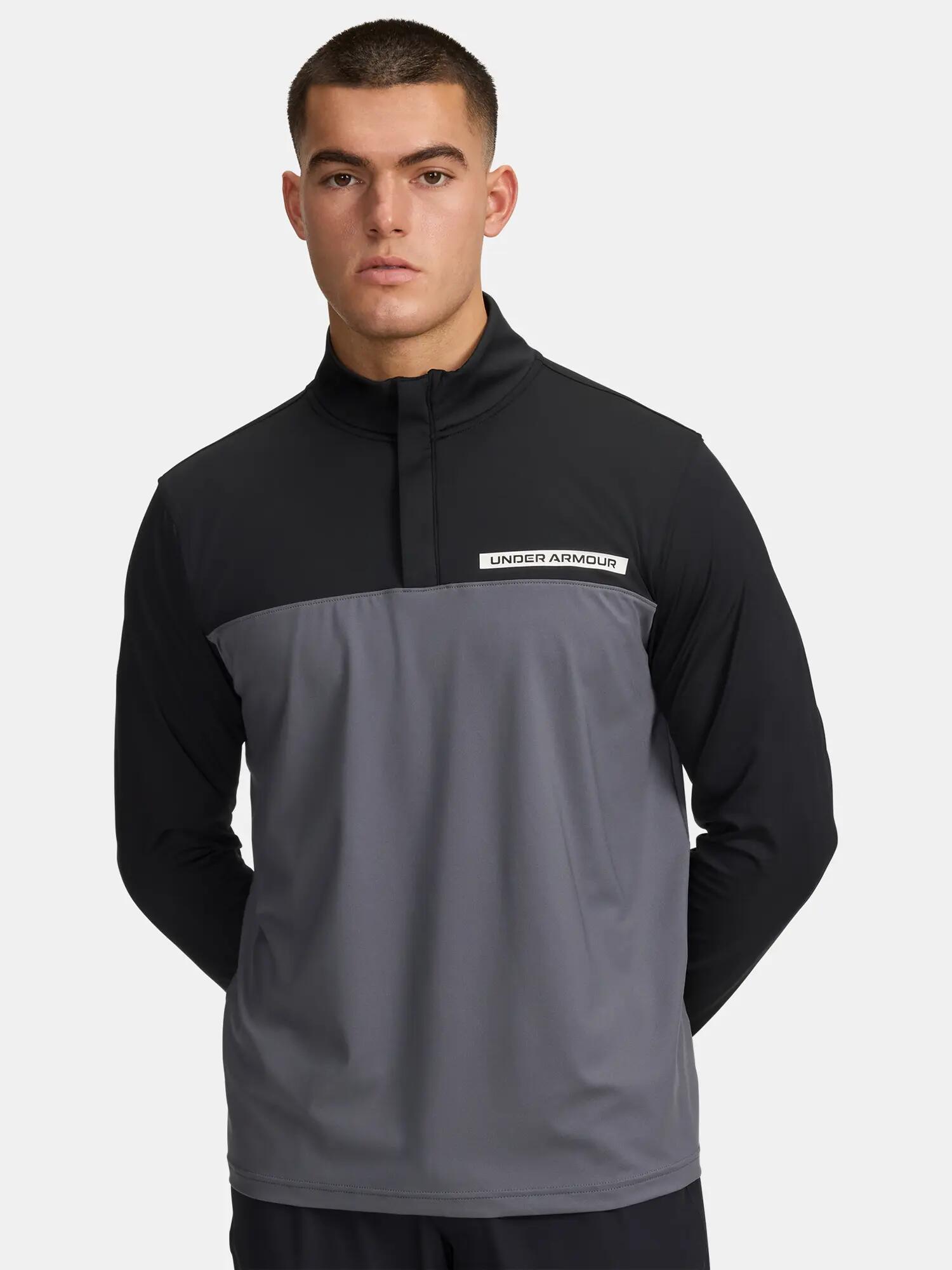 Férfi pulóver Under Armour UA T2G 1/4 Zip-FEKETE 1/2
