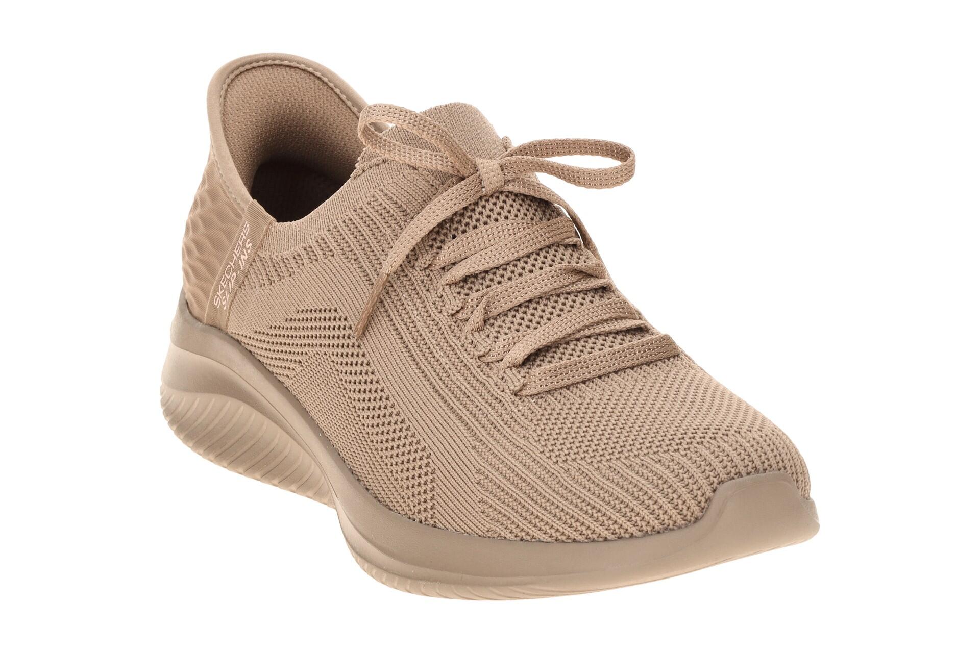 Skechers Ultra Flex Slipper Schuhe taupe braun SLIP-INs 150447 3/7