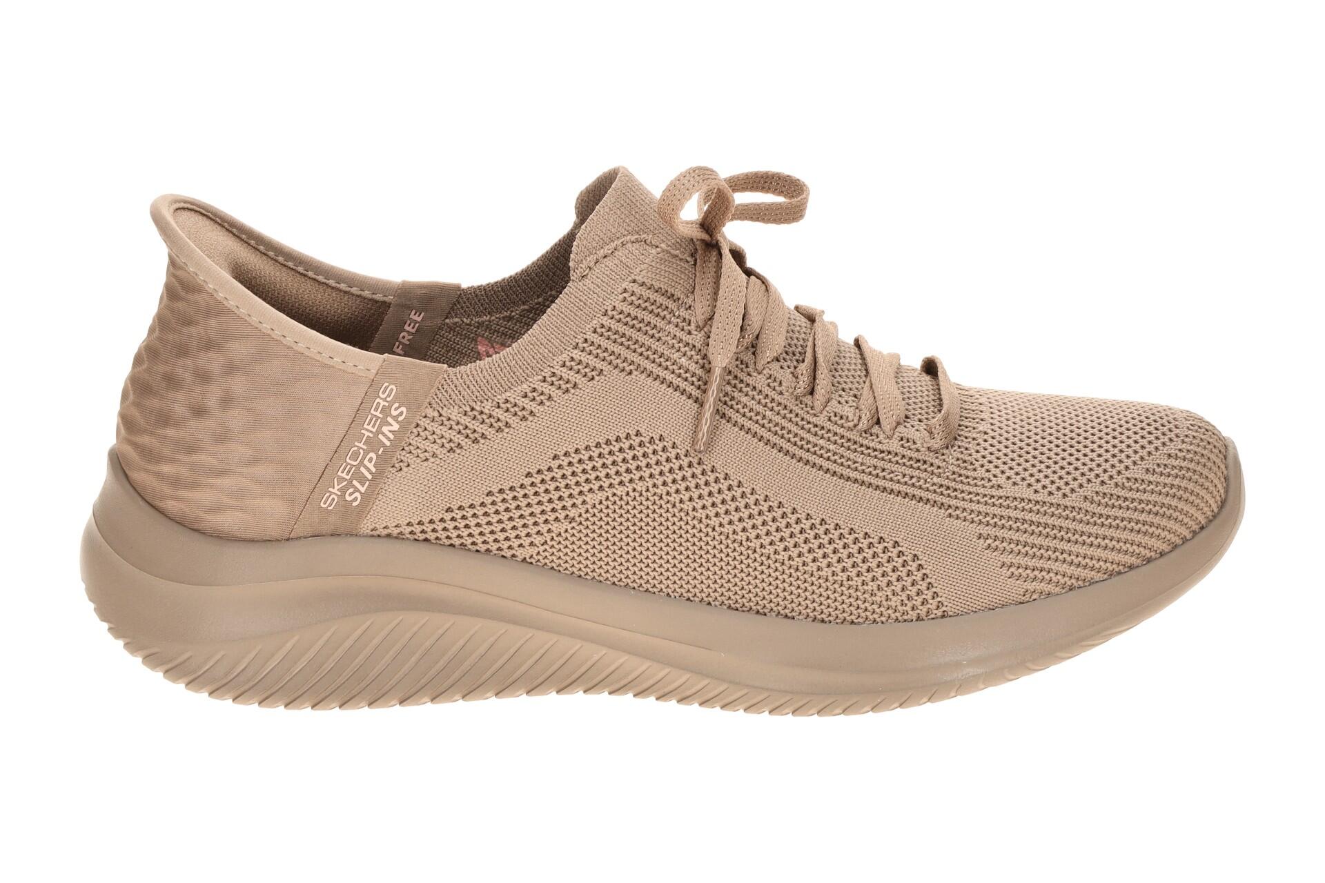 Skechers Ultra Flex Slipper Schuhe taupe braun SLIP-INs 150447 2/7