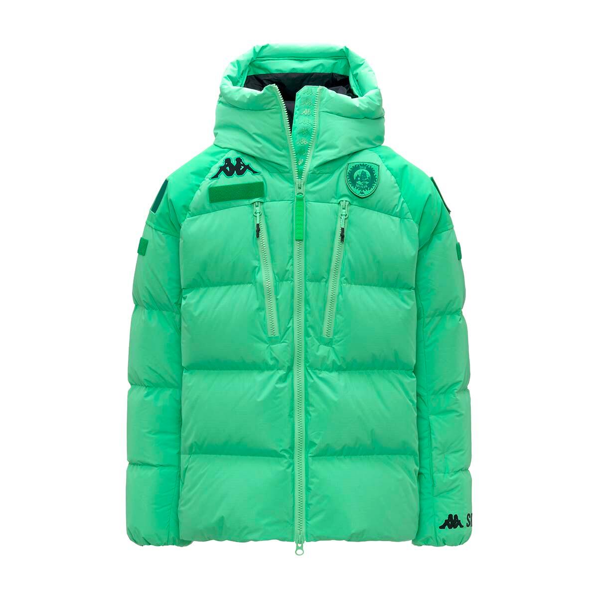 Giubbotto da uomo donna in poliestere verde da sci 2/7