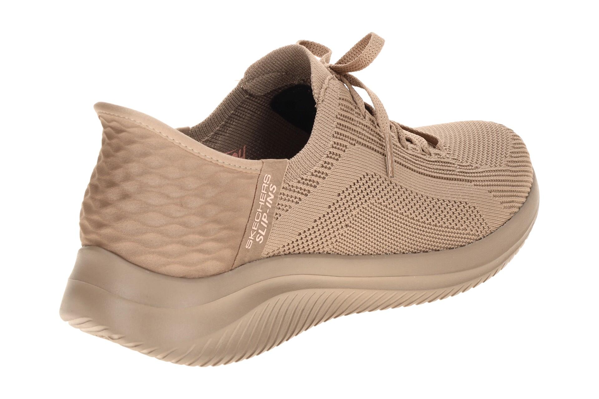 Skechers Ultra Flex Slipper Schuhe taupe braun SLIP-INs 150447 4/7