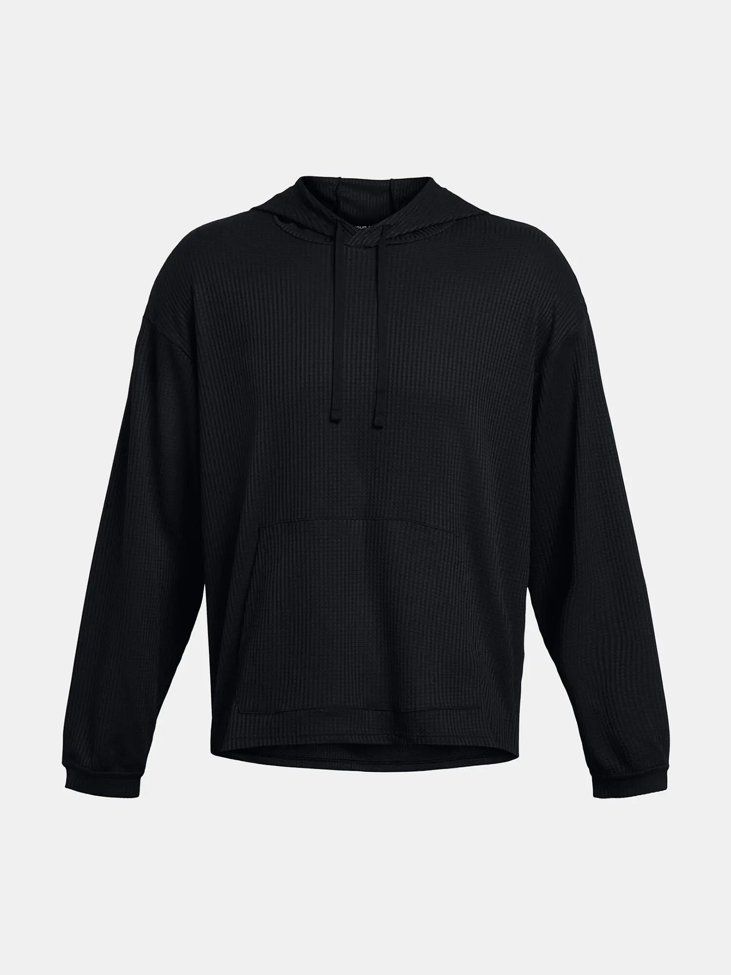 Férfi Under Armour UA Rival Waffle Hoodie-BLK pulóver 3/5