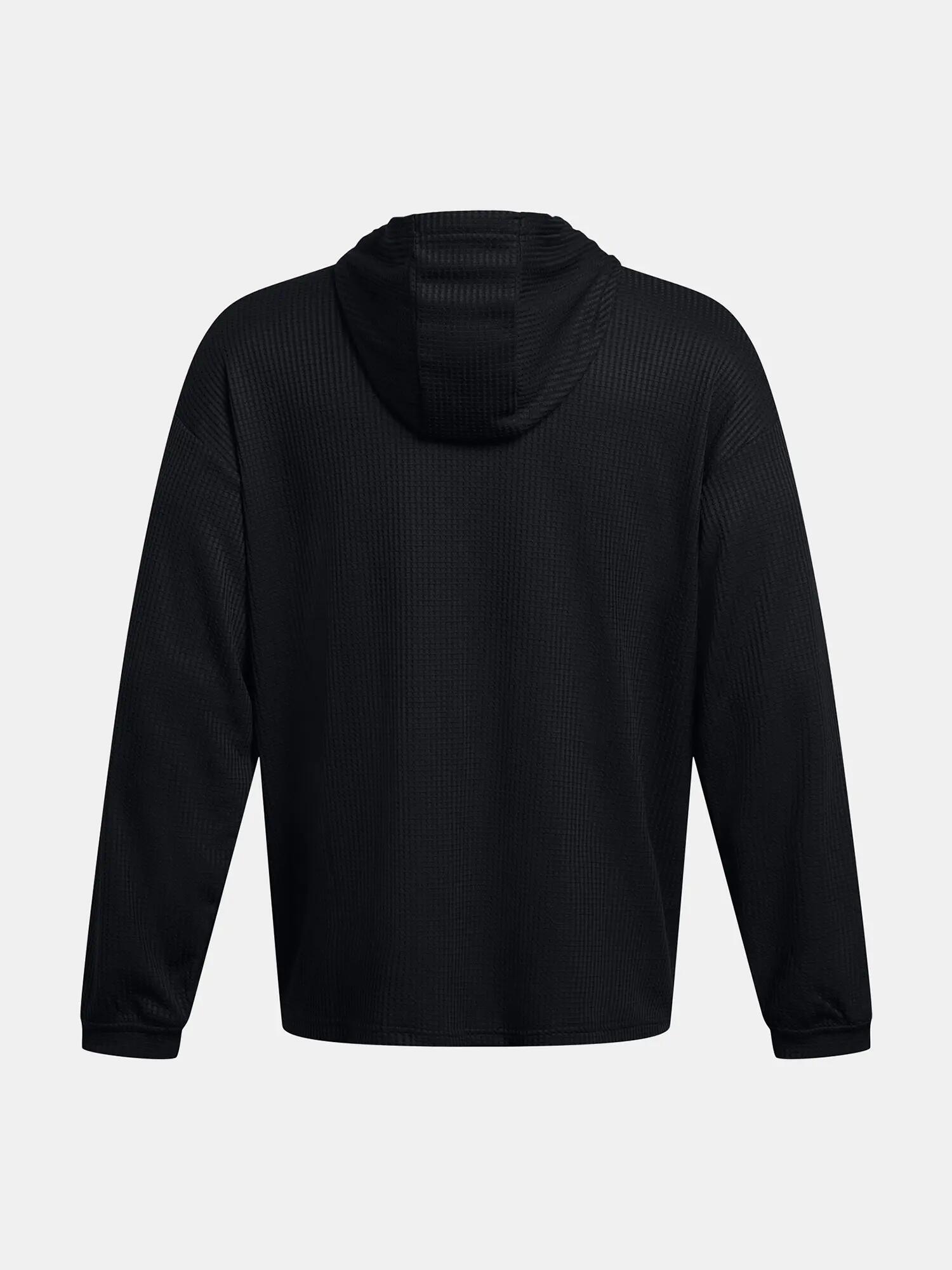 Férfi Under Armour UA Rival Waffle Hoodie-BLK pulóver 4/5