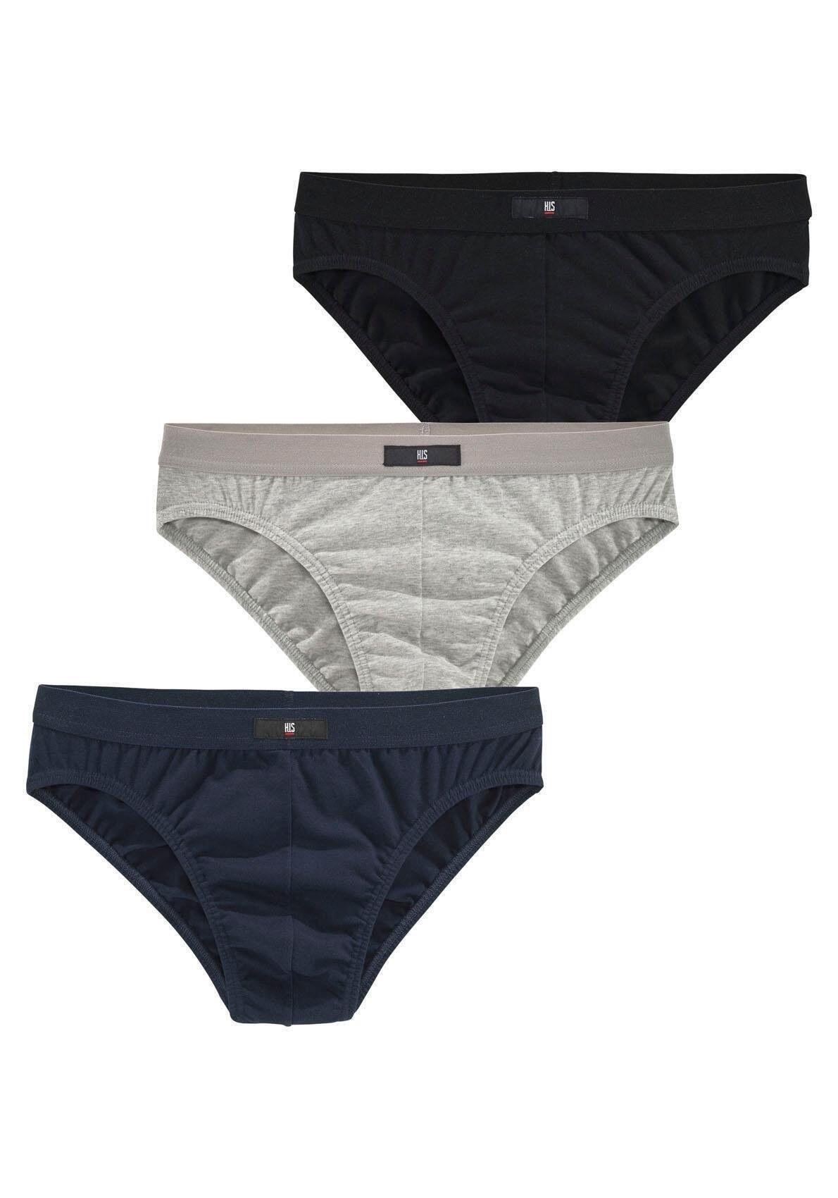 Herren H.I.S klassische Slips (3 Stück) mit H.I.S Logo vorn 2/2