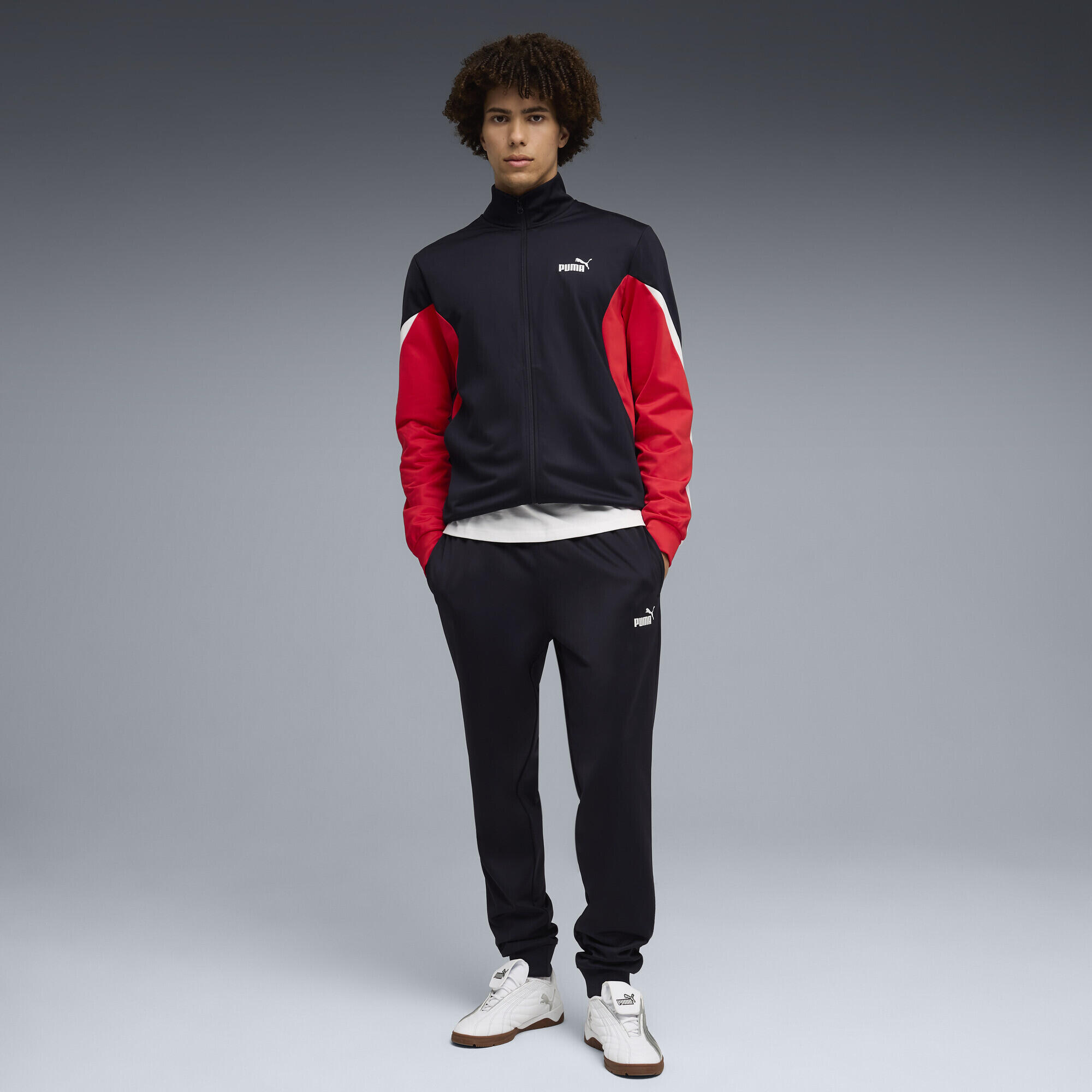 Męski dres Essentials z blokami kolorów PUMA