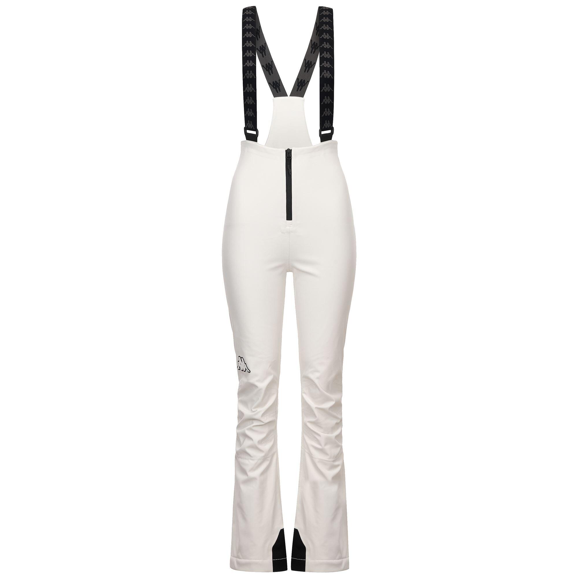 Pantaloni tuta da donna in poliammide bianco da sci 2/6