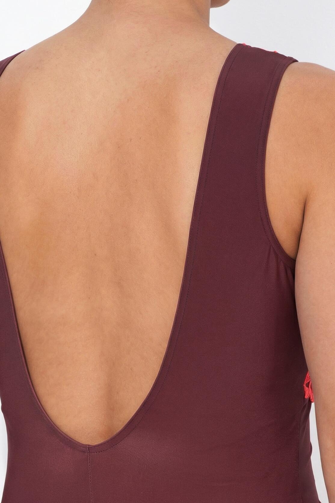Femme Maillot de bain à bonnets souples et galon fantaisie. Dos 5/7