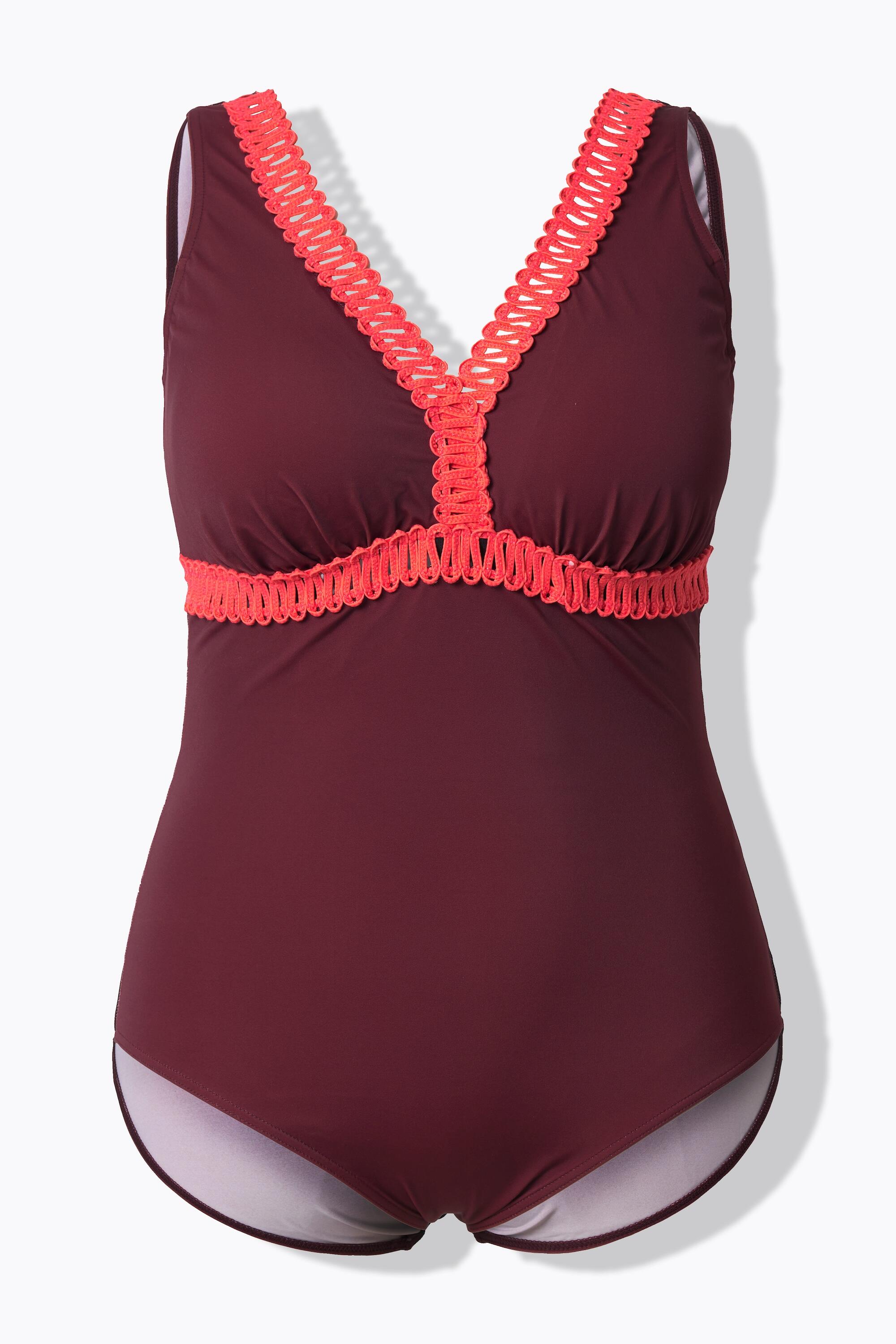 Femme Maillot de bain à bonnets souples et galon fantaisie. Dos 7/7