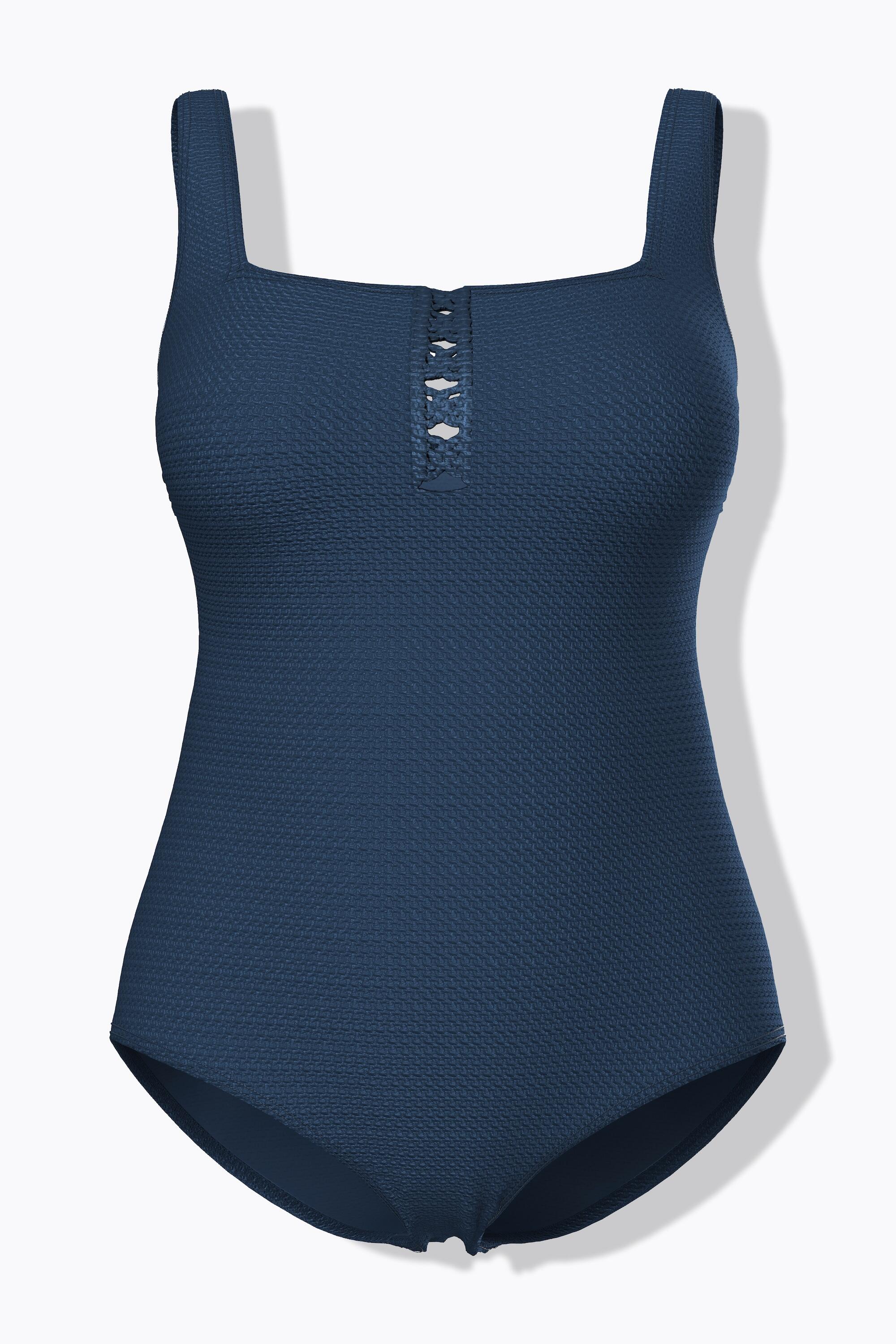 Femme Maillot de bain à bonnets souples. Décolleté carré. Texture gaufrée 4/7