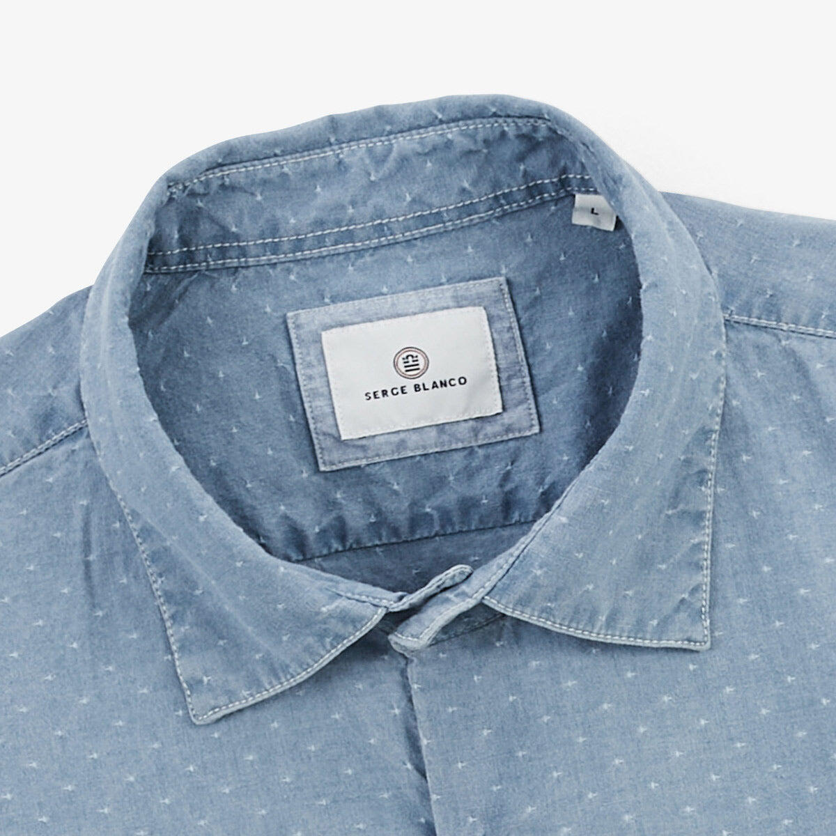 Camicia a maniche lunghe in denim di cotone 4/6