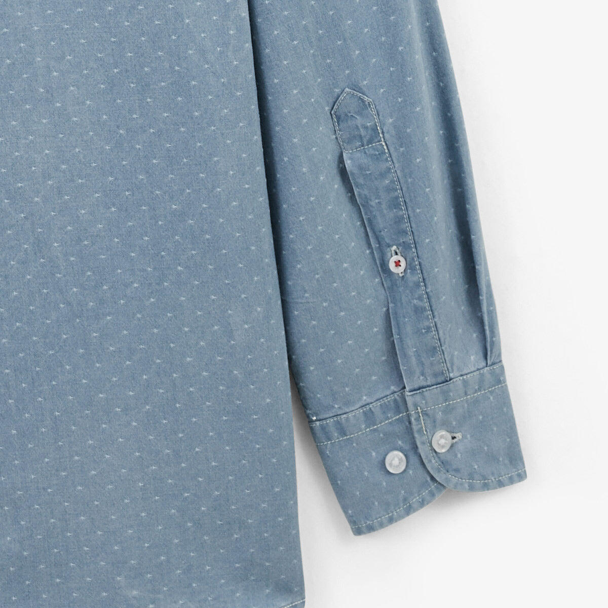Camicia a maniche lunghe in denim di cotone 5/6