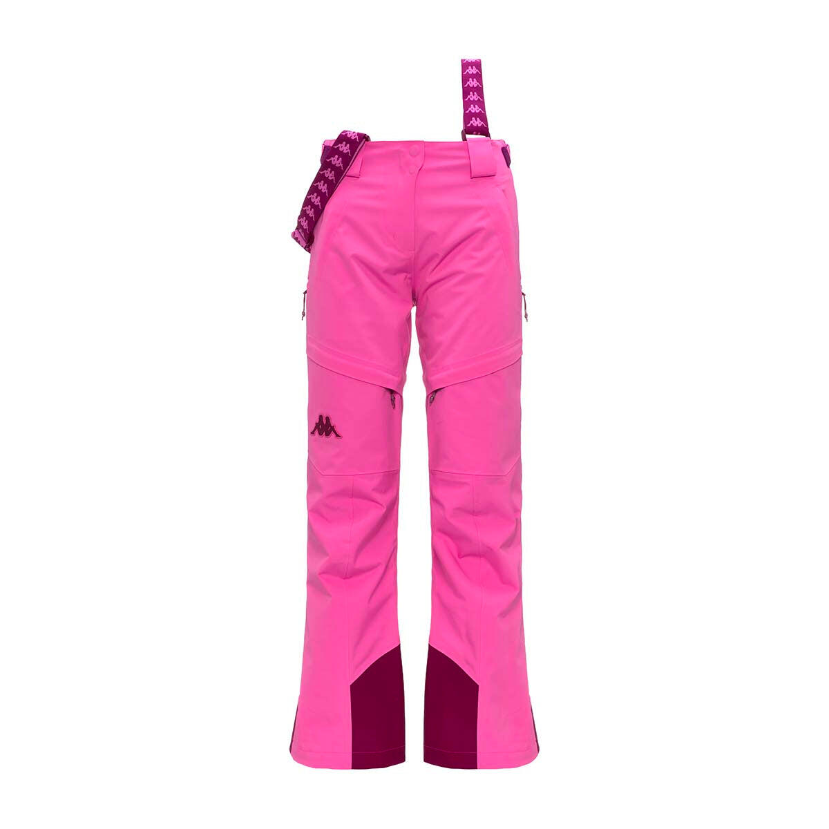 Pantaloni tuta da donna in poliestere rosso da sci 2/7