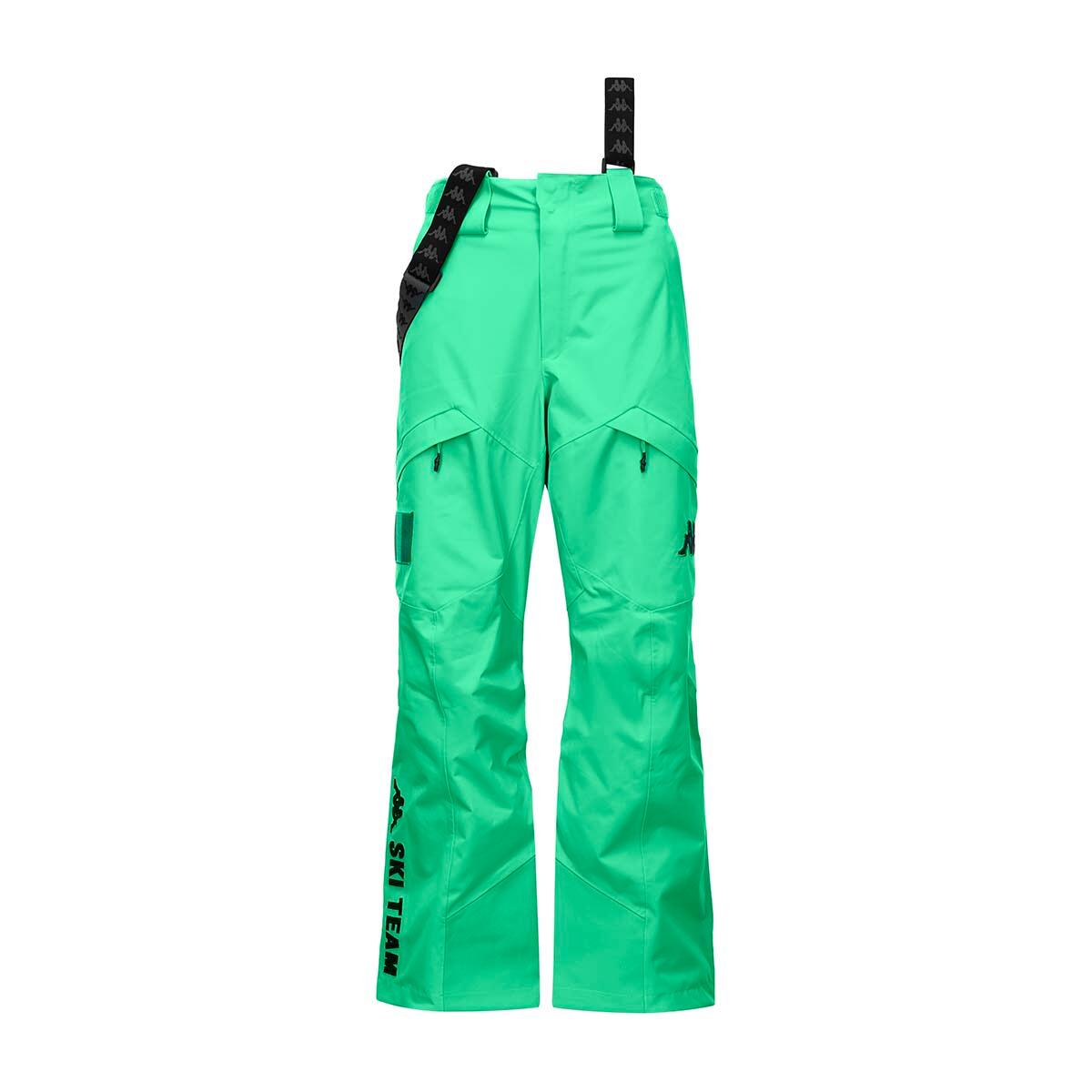 Pantaloni tuta da uomo donna in poliestere verde da sci 2/7