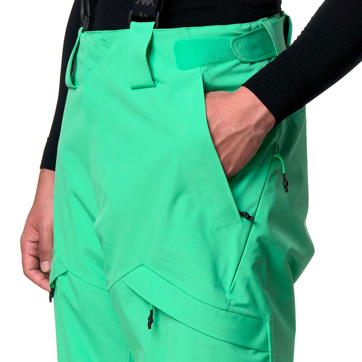 Pantaloni tuta da uomo donna in poliestere verde da sci 4/7
