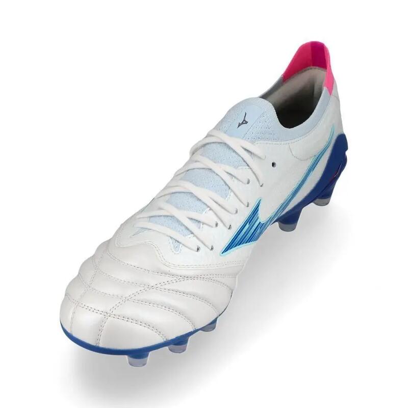 Ghete de fotbal Mizuno Morelia Neo IV B Elite – alb, albastru și roz